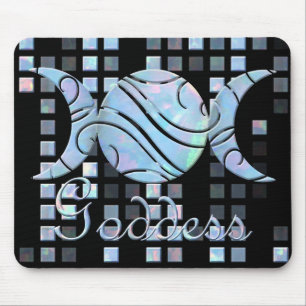 Alfombrilla De Ratón Diosa triple del ópalo de la luna