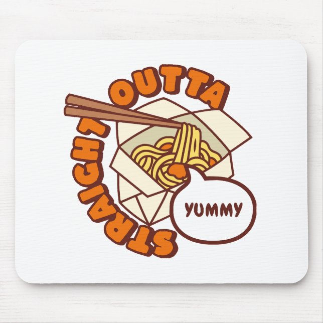 Alfombrilla De Ratón Directo de Deliciosos Fideos Ramen (Frente)
