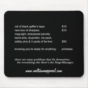 Alfombrilla De Ratón Director de escena Mousepad (negro)