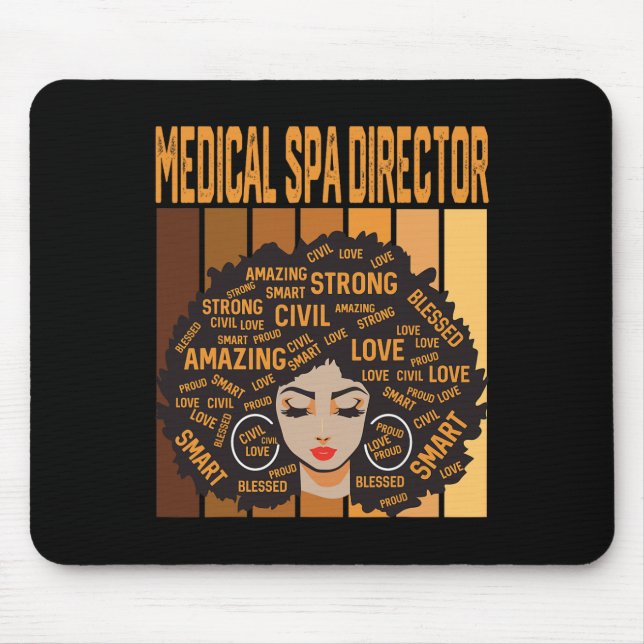Alfombrilla De Ratón Directora de Spa Médico Poderoso Mes de la Histori (Frente)