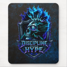 Alfombrilla De Ratón Disciplina Sobre Hype Blue Grunge Bitcoin 