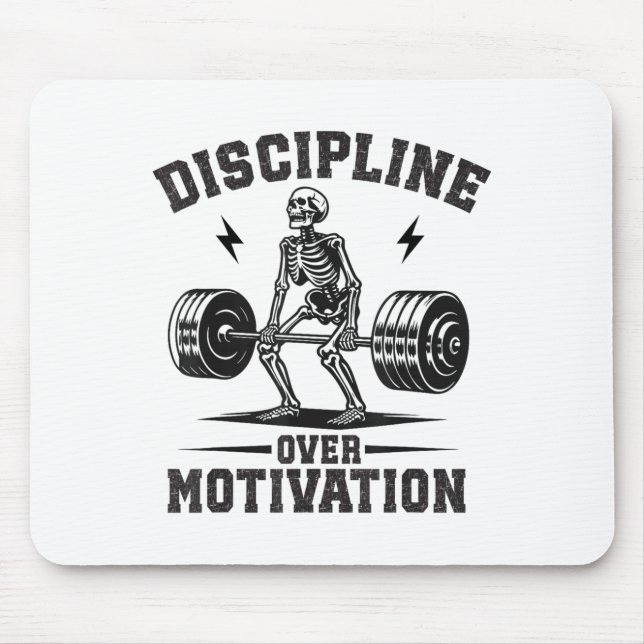 Alfombrilla De Ratón Discipline Over Motivation Gym Motivational Traini (Frente)