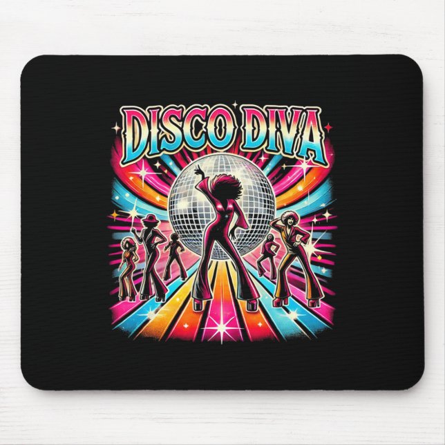 Alfombrilla De Ratón Disco Ball Disco Diva Queen (Frente)