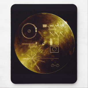 Alfombrilla De Ratón Disco de oro del viajero
