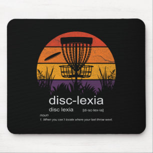 Alfombrilla De Ratón Disco Golf Disco-lexia Disco Golf Meme Divertido D