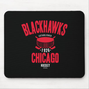 Alfombrilla De Ratón Disco Negro de Hockey Chicago Blackhawks Oficialme