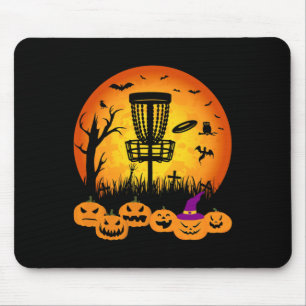 Alfombrilla De Ratón Disco Retro Golf de Halloween Cementerio de Discgo