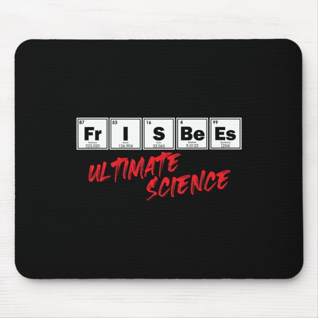 Alfombrilla De Ratón Discos de Golf Ultimate Science Disc Tabla Periódi (Frente)
