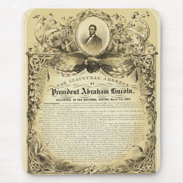 Alfombrilla De Ratón Discurso inaugural Abraham Lincoln del 4 de marzo (Frente)