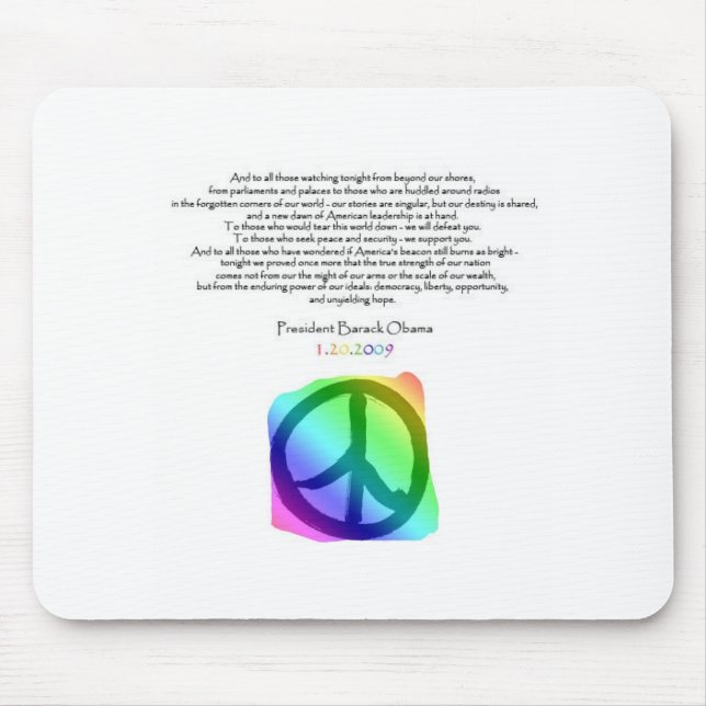 Alfombrilla De Ratón Discurso Mousepad de Obamas (Frente)