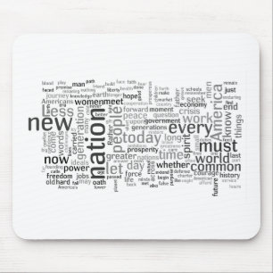 Alfombrilla De Ratón Discurso Tagcloud Mousepad de la inauguración de