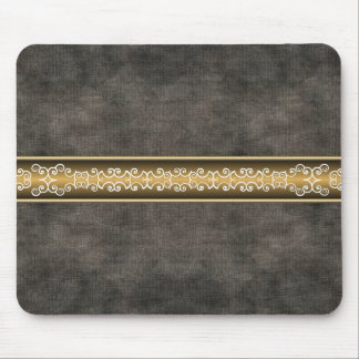 Alfombrilla De Ratón Diseñador afiligranado de cuero negro Mousepad