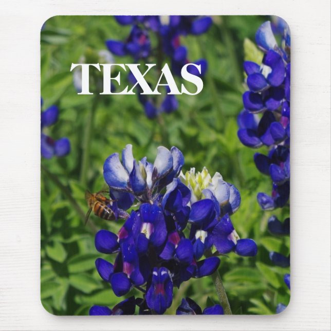 Alfombrilla De Ratón Diseñador de Bluebonnets de Texas (Frente)
