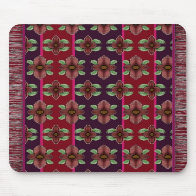 Alfombrilla De Ratón Diseñador de flores de ciruelas dulces (Frente)