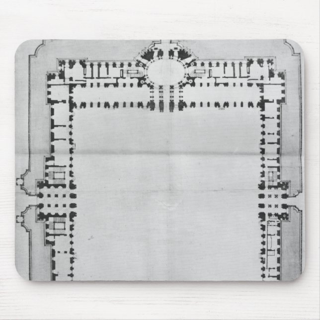 Alfombrilla De Ratón Diseñe para los edificios del este del Louvre (Frente)