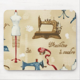 Alfombrilla De Ratón Diseño antiguo Mousepad de la costurera del
