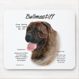 Alfombrilla De Ratón Diseño (brindle) de la historia de Bullmastiff