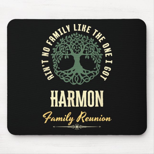 Alfombrilla De Ratón Diseño coincidente de Family Reunion 2025 - Harmon (Frente)