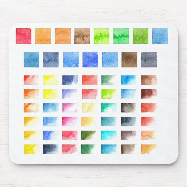 Alfombrilla De Ratón Diseño creativo de acuarelas. (Frente)