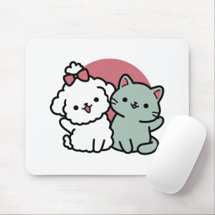 Alfombrilla De Ratón Diseño 'Cuatro amigos reales para siempre' de gato