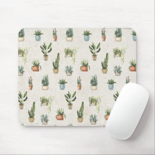 Alfombrilla De Ratón Diseño de acuarela de plantas potentes