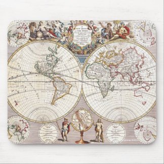 Alfombrilla De Ratón Diseño de amante de la historia del mapa del viejo