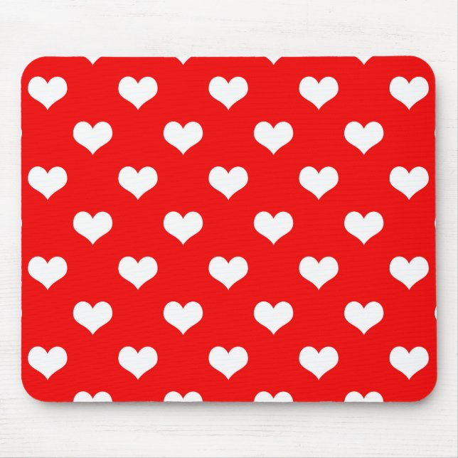 Alfombrilla De Ratón Diseño de amor de corazón rojo  (Frente)