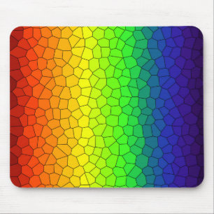 Alfombrilla De Ratón Diseño de arco iris abstracto de mosaico