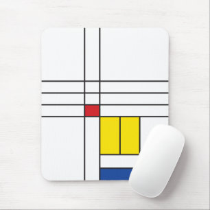 Alfombrilla De Ratón Diseño de Arte Moderno Minimalista De Stijl Mondri