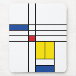 Alfombrilla De Ratón Diseño de arte moderno Mondrian II Minimalista De