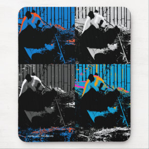 Alfombrilla De Ratón Diseño de arte moderno multipanel de oso panda