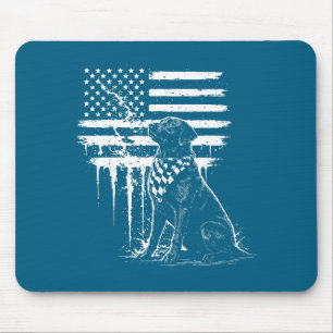 Alfombrilla De Ratón Diseño de bandera americana de Labrador Retriever