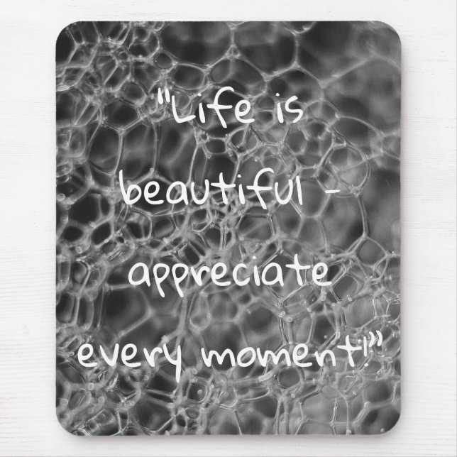 Alfombrilla De Ratón Diseño de burbuja gris (Frente)