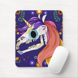 Alfombrilla De Ratón Diseño de cabeza de esqueleto de unicornio resiste