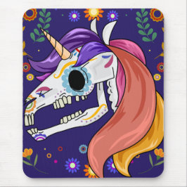 Alfombrilla De Ratón Diseño de cabeza de esqueleto de unicornio resiste