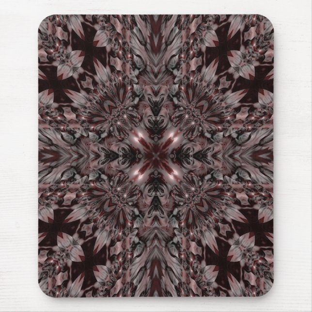 Alfombrilla De Ratón Diseño de caleidoscopio oscuro (Frente)