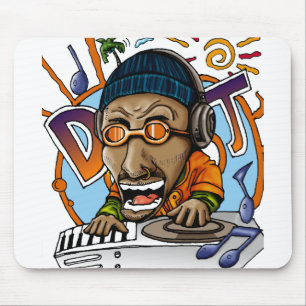 Alfombrilla De Ratón diseño de caracteres de DJ personalizado