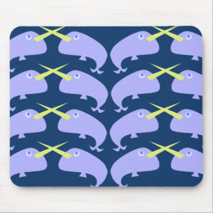 Alfombrilla De Ratón Diseño de caracteres de pares de narwhal de Person