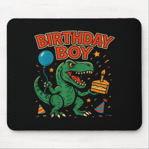 Alfombrilla De Ratón Diseño de celebración de dinosaurio de cumpleaños