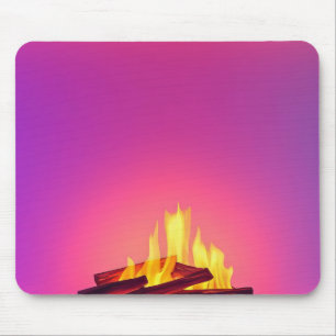 Alfombrilla De Ratón diseño de chimenea rosa
