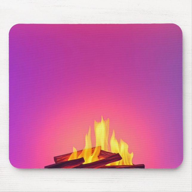 Alfombrilla De Ratón diseño de chimenea rosa (Frente)