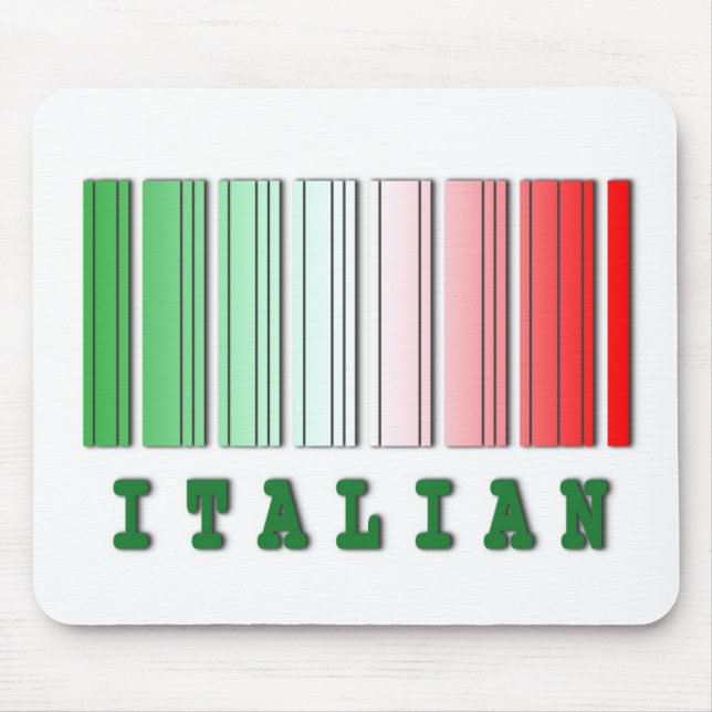Alfombrilla De Ratón diseño de código de barras italiano (Frente)