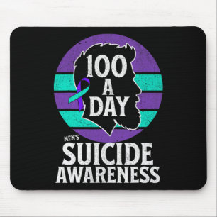 Alfombrilla De Ratón Diseño de conciencia sobre el suicidio masculino p