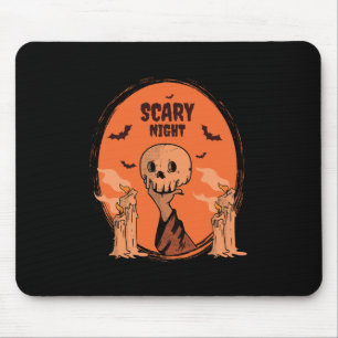 Alfombrilla De Ratón Diseño de cráneo y murciélago de Halloween de noch