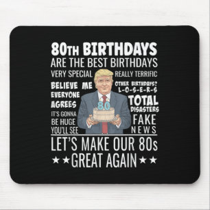Alfombrilla De Ratón Diseño de cumpleaños 80 - Funny cita de Trump Cump