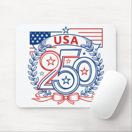 Alfombrilla De Ratón Diseño de emblema del aniversario patriótico USA 2