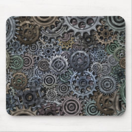 Alfombrilla De Ratón Diseño de engranajes metalizado