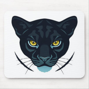 Alfombrilla De Ratón Diseño de estilo callejero de puma negro