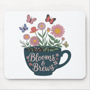 Alfombrilla De Ratón Diseño de flor y flor - Gráfica floral caprichosa