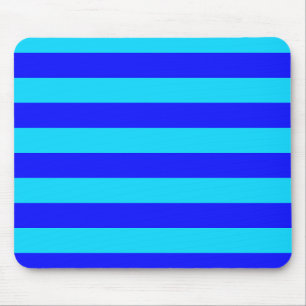 Alfombrilla De Ratón Diseño de franjas azul claro y azul oscuro
